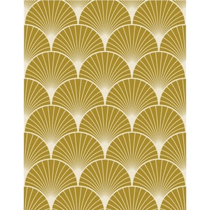 Gold Colored Art Deco Pattern Duvet Cover image 3