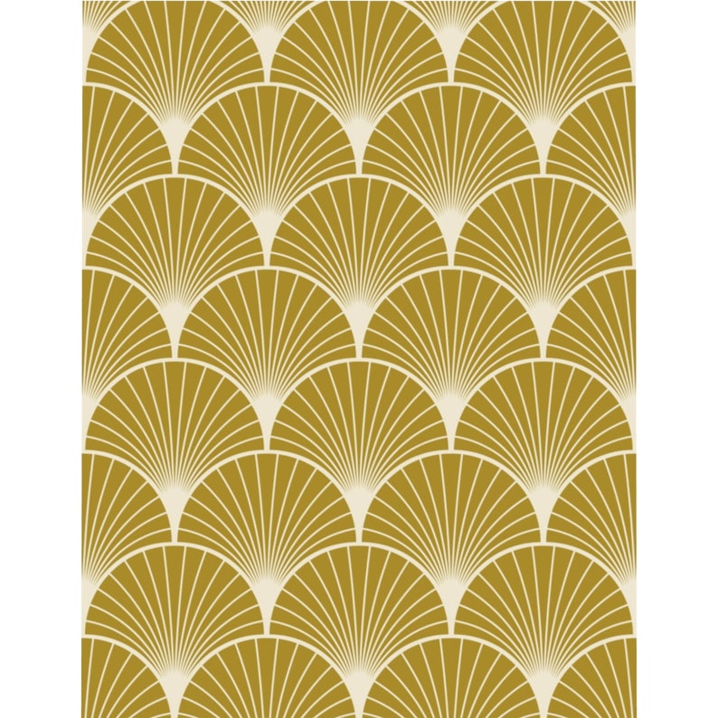 Gold Colored Art Deco Pattern Duvet Cover image 3