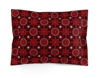Ajrak Pattern - Traditional Ornament Design Pillow Sham