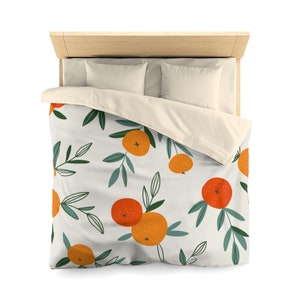 Obstmuster in neutralen Pastellfarben Bettbezug