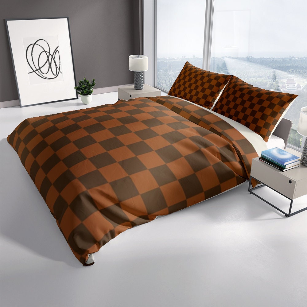 Louis Vuitton Smokey Blue Monogram Comforter Bed Set - Peto Rugs