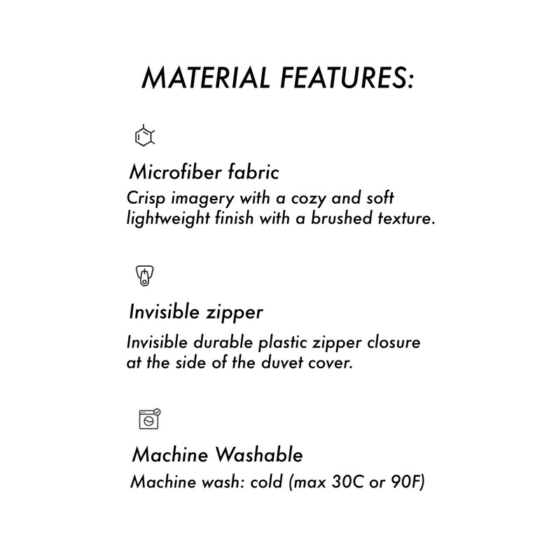 White Duvet Cover With Abstract Art Etsy