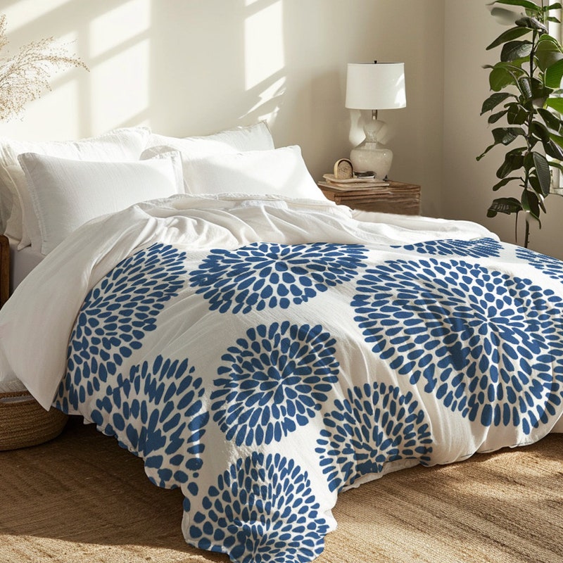 White - Shibori Tie-Dye Cotton Single Bedsheet (90 x 60 in) 18