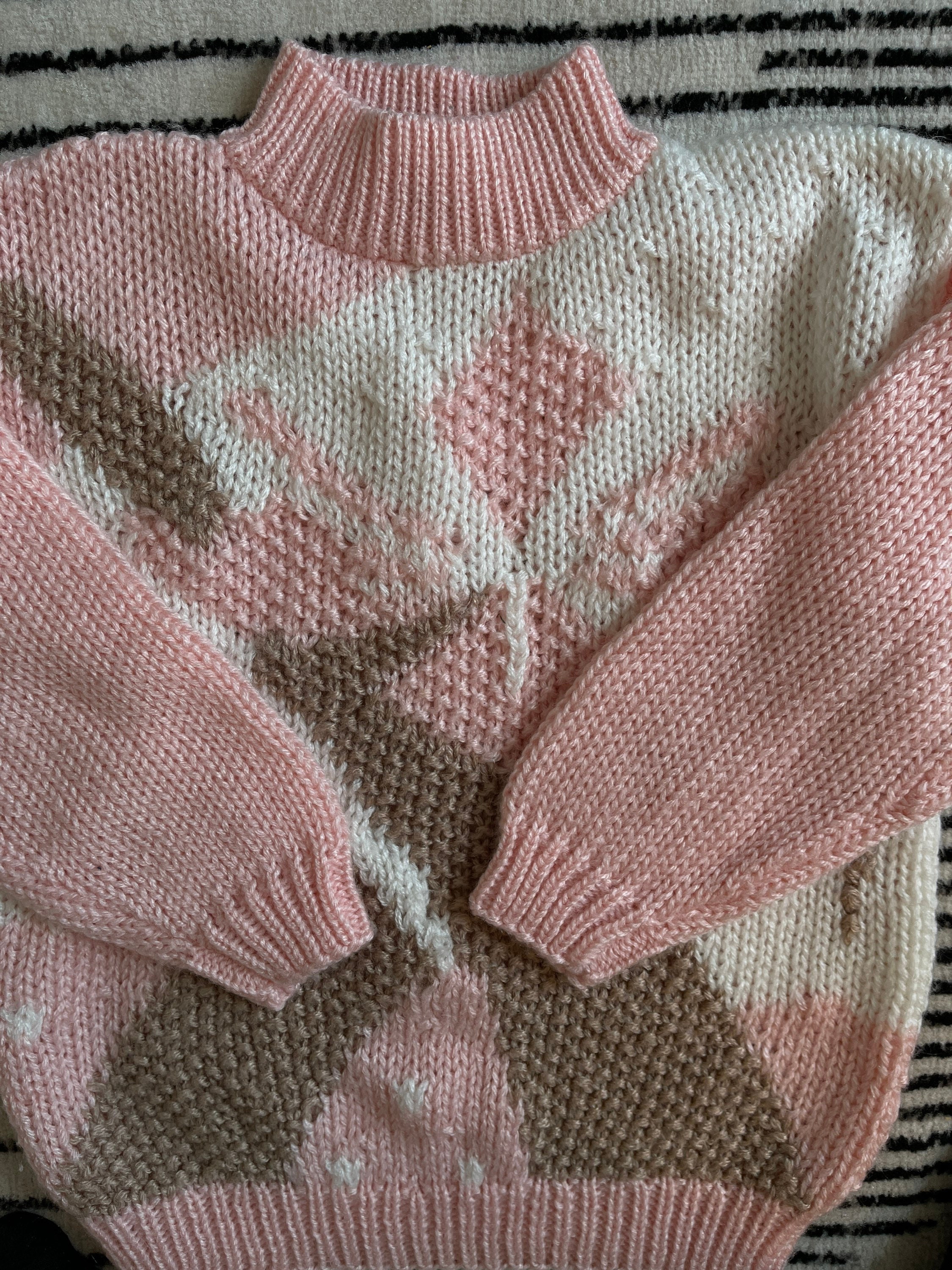 Suéter vintage de punto a mano Etsy