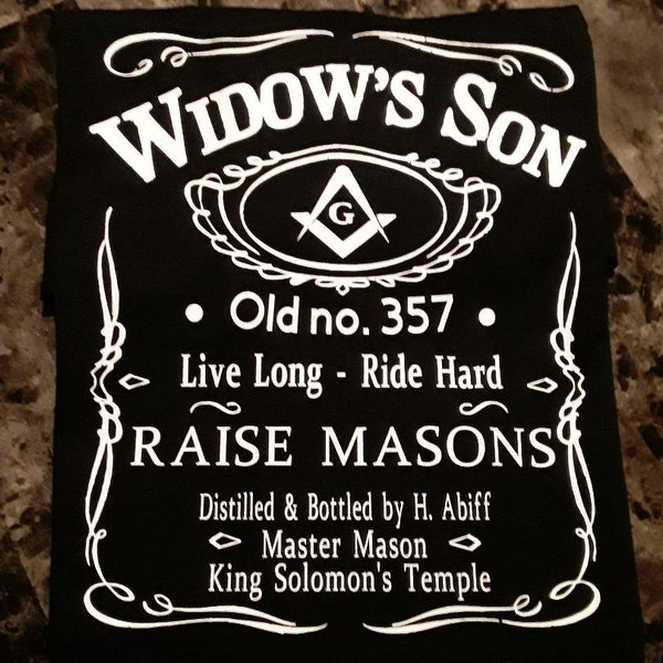 Widow's Son Tee, Masonic Tee, Mason Shirt, Brotherhood Tee