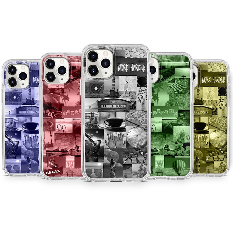 7 6+ XR X Aesthetic Collage Phone Case Abstract Cover for iPhone 12 Pro Max 8 XS 11 Mini