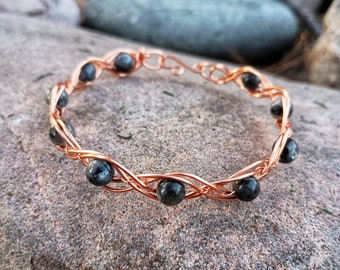 Handmade Copper and Labradorite Bracelet #145