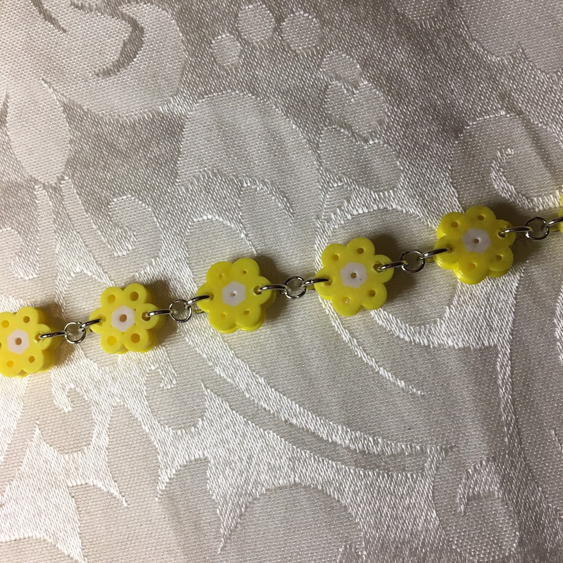 Perler Bead Flower Belt Chain Etsy