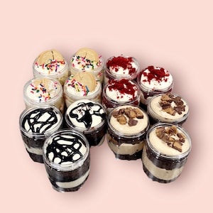 Cake jars, Hug in a jar, comfort food cupcake jars, Feel Better Encouragement sweet gift thinking of you you got this chocolate