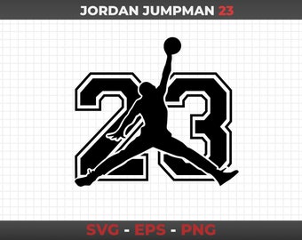 Jordan Jumpman 23 / Graphic, Clipart, SVG, EPS, PNG / Cut files for Cricut, Silhouette, Laser Cut Files