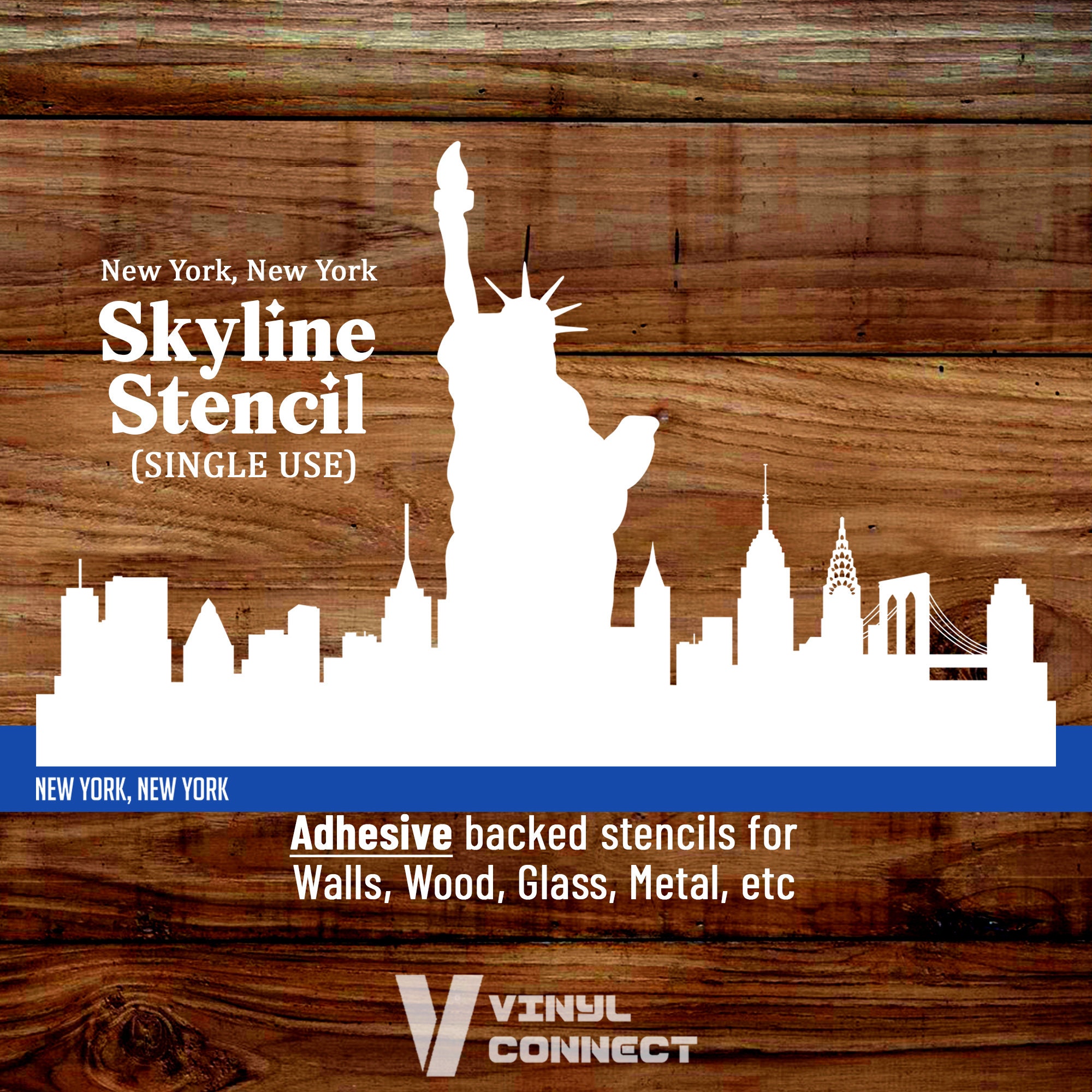 Nyc Skyline Outline Stencil