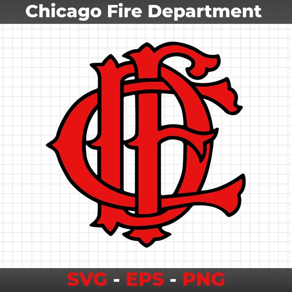 Chicago Fire Department / Graphic, Logo, Clipart, SVG, EPS, PNG / Cut files for Cricut, Silhouette, Laser cut files