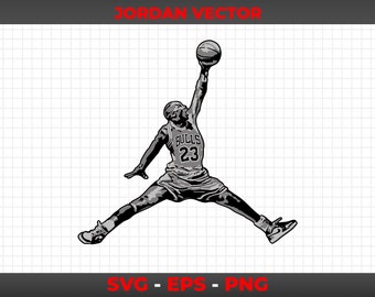 Jordan Vector / Graphic, Clipart, SVG, EPS, PNG / Cut files for Cricut, Silhouette, Laser Cut Files