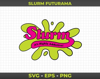 Slurm Futurama / Graphic, Clipart, SVG, EPS, PNG / Cut files for Cricut, Silhouette, Laser Cut Files