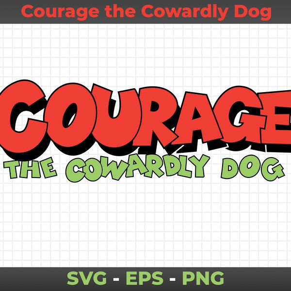Courage the Cowardly Dog / Graphic, Logo, Clipart, SVG, EPS, PNG