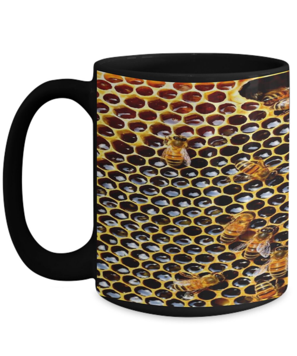 Bees in Hive Mug Wrap Around Design - Etsy