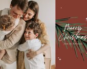 Modern Holiday Card, Photo Christmas Card Template, Printable Christmas Card, Personalized Holiday Card with Photo, Picture Christmas Card