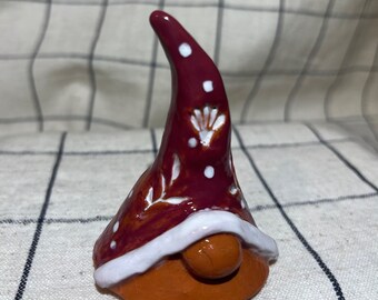 Handmade Terracotta Red Christmas Gonk