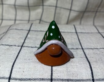 Handmade Terracotta Hanging Green Christmas Gonk