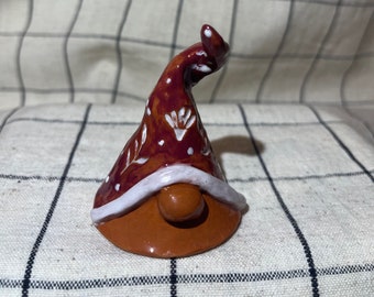 Handmade Terracotta Red Christmas Gonk