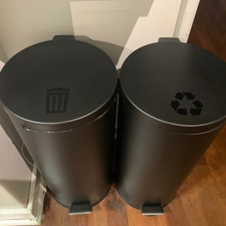 Recycle Rubbish Bin Decal Set Labels Stickers Bin Etsy Australia