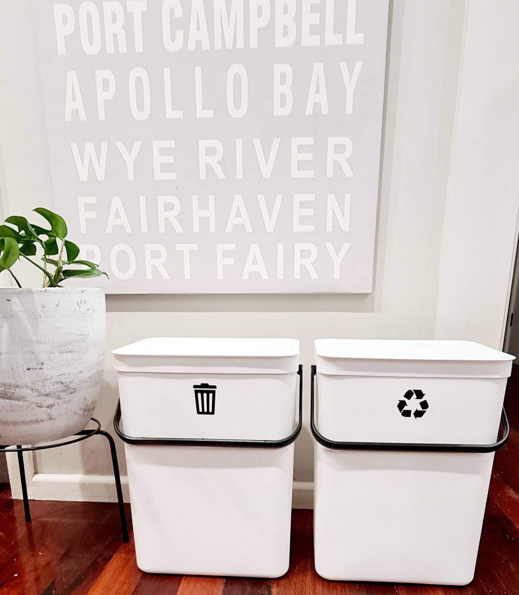 Recycle Rubbish Bin Decal Set Labels Stickers Bin Etsy Australia