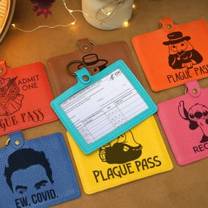 Plague Pass Card Holder - Vaccinatiekaarthouder Plague Doctor - Lederen Vaccinecard Houders Gepersonaliseerd - Ew Covid Vaccine Card Sleeve