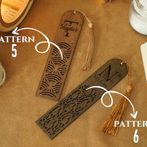 Custom Wood Bookmarks with Tassel, Personalized Wooden Bookmark, Unique Pattern Bookmark Engraved, Mothers Day Gift for Reader, Gift for Her image 9
