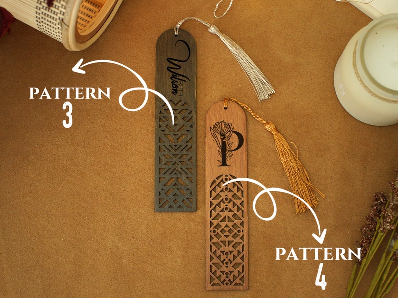 Engraved Wooden Bookmarks, Handmade Wood Bookmark with Tassel, Custom Bookmark for Women, Personalized Birthday Gifts for Her, Reader Gift zdjęcie 8