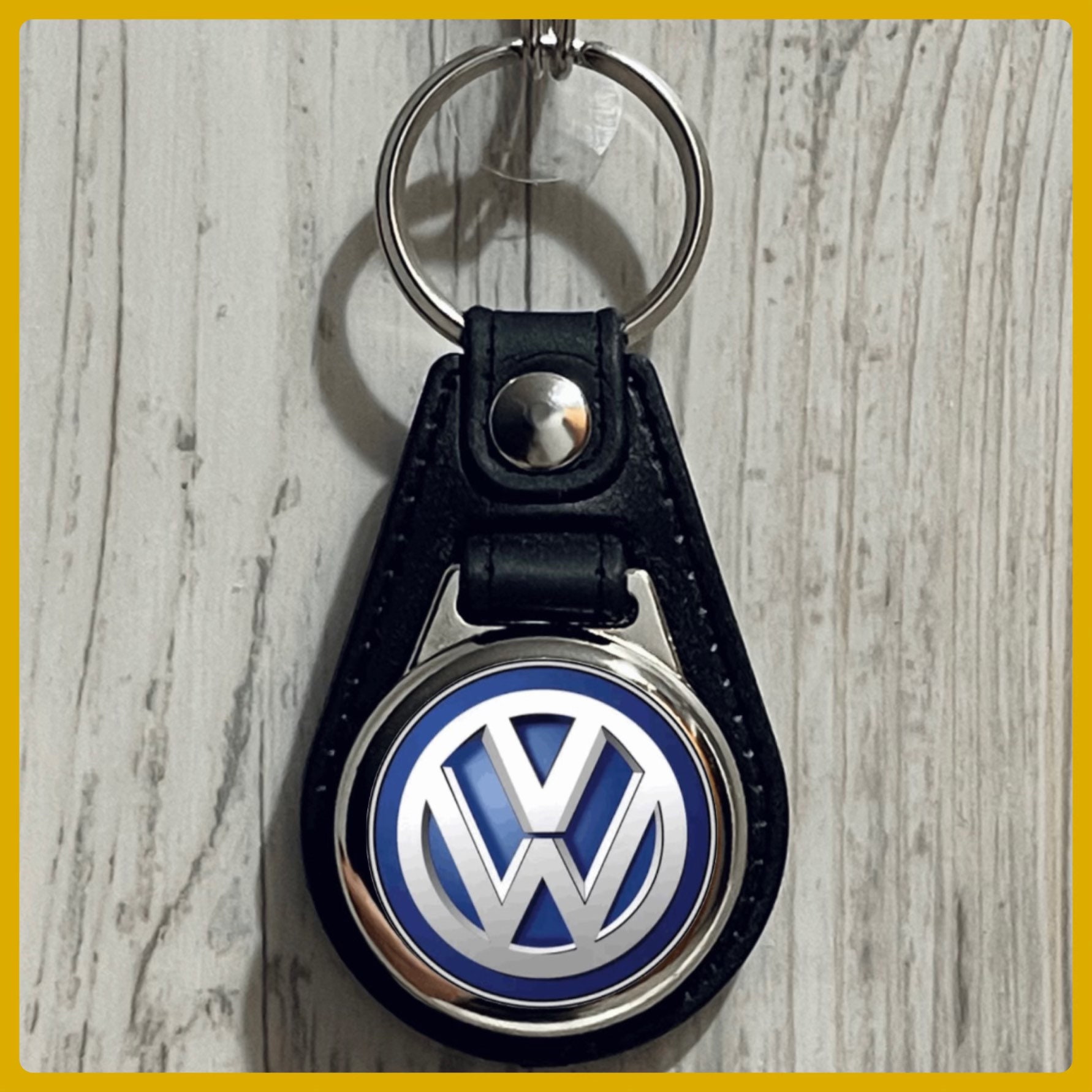 Single Sided Leather Keychain Volkswagen VW Etsy