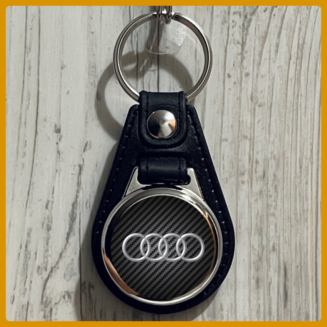 Single sided Round Keychain Audi Etsy