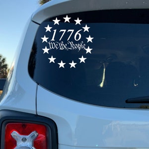 Vinyl decal Custom 1776 We The People Vinyl Decal Car Truck Van SUV Mug Tumbler Sticker Gift