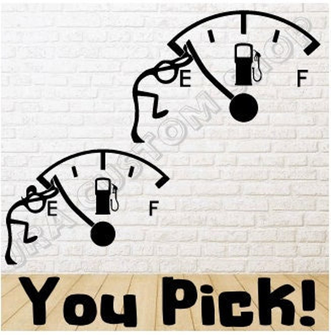 Low Gas Guy Funny Vnyl Decal Car Truck Stcker