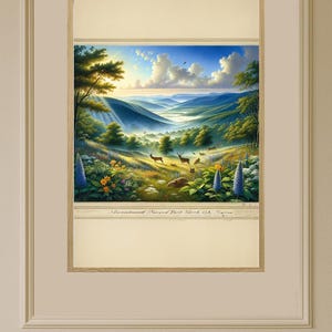 Shenandoah National Park Watercolor Poster Print - USA Virginia Travel Wall Art, Perfect Wedding Gift Home Decor Decoration #510