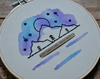 It's Okay To Feel Things Deeply, Embroidery Hoop, Embroidery Art, Hoop Art, 6" Hoop, Wall Art, Simple Decor, Minimalisim, Feeling, Self Love