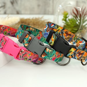 Boy Dog Collar with Engraved Name Plate, Personalized Girl Dog Collar, Designer Pet Collars for Small Medium Large Dog Breeds, Puppy Collar