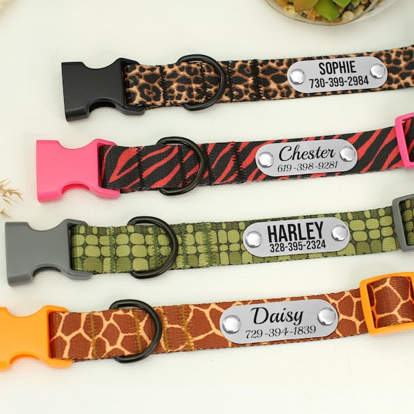 Leopard Dog Collar Etsy