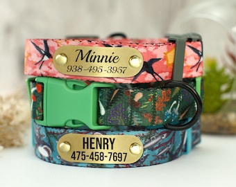 Collier pour chien personnalisé - 4 modèles au choix, collier pour chien gravé avec plaque d'identification, collier pour chien en nylon souple avec boucle, colliers pour chiots