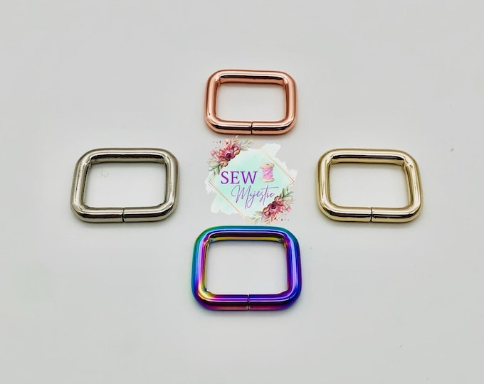 1" Square Ring, For Bagmaking, 25mm Ring, Sewing Notion, Purse Hardware, Sew Majestic, Adjustable Strap, Rectangle Ring for Sewing