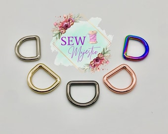 1" Welded D-Ring, For Bagmaking, D Ring, Sewing Notion, Purse Hardware, Sew Majestic, Adjustable Strap, Welded D Ring for Sewing