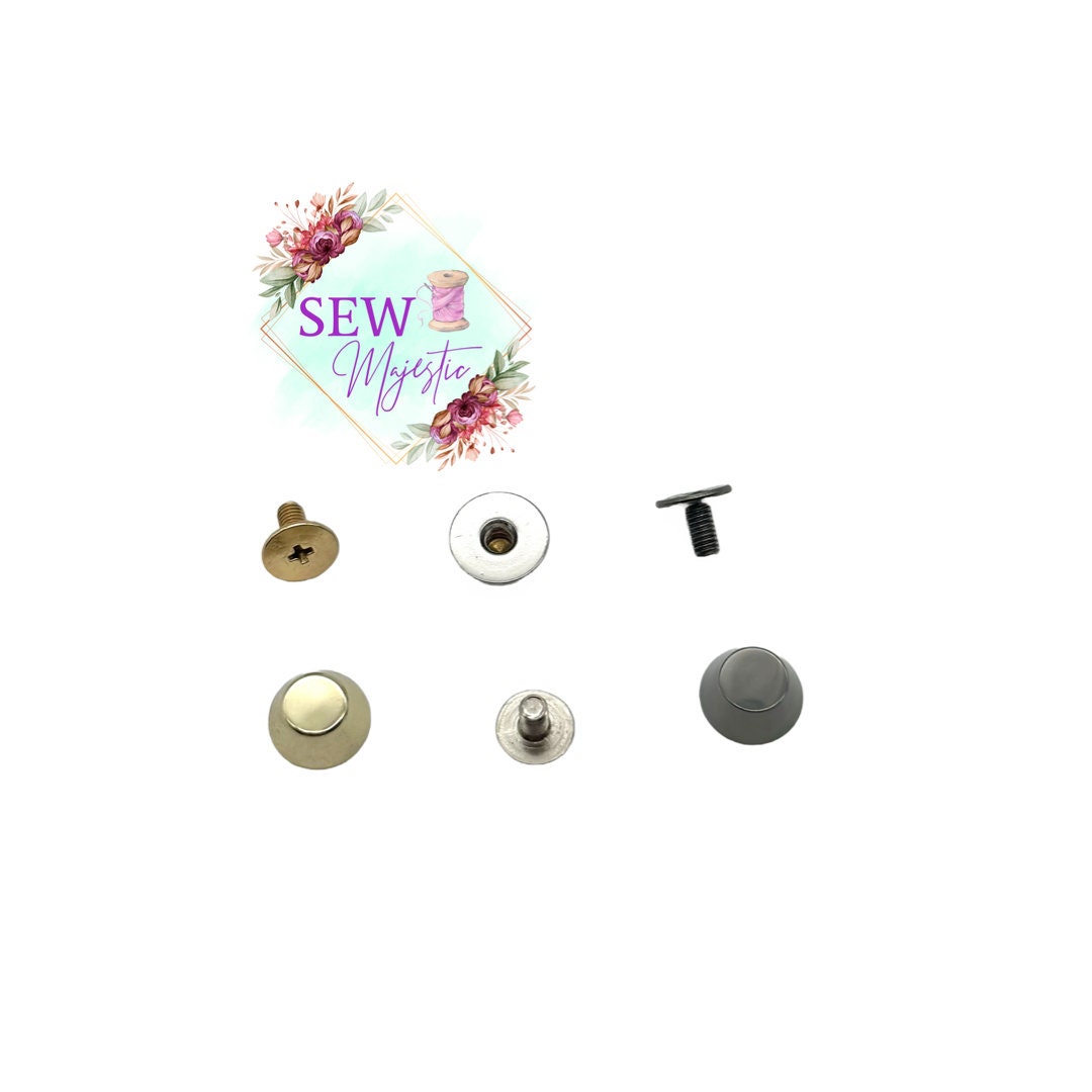 10mm Round Screw On Purse Feet - Set of 4 - So You Need Hardware