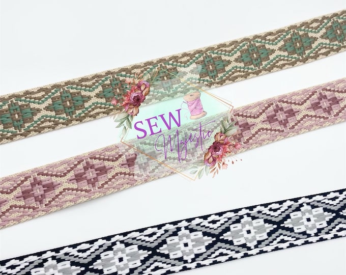 1.5"  Diamond Webbing, 5 Yards, Woven Polyester Webbing