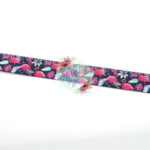 1" Flamingo veiligheidsgordel singelband 5 Yard Cut, roze singelband, veiligheidsgordel singelband, bandjes voor tassen, voor tassen maken, zwarte singelband, tas maken levering