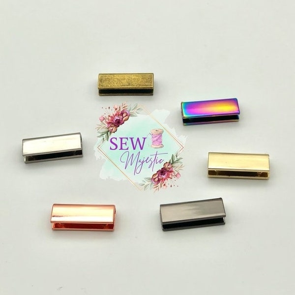 1" One Inch Screw-in Strap Ends, Strap Ends for Bagmaking, Strap End Caps, For Bagmaking, Purse Hardware, Sewing Notions, Rainbow Hardware