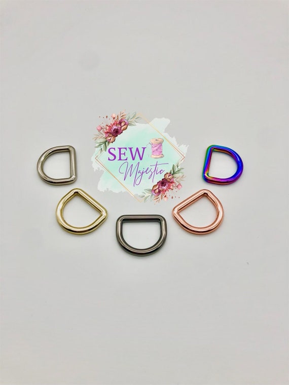 1" Welded D-Ring, For Bagmaking, D Ring, Sewing Notion, Purse Hardware, Sew Majestic, Adjustable Strap, Welded D Ring for Sewing