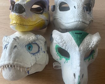 Set of Painted Dinomask Raptor Masks