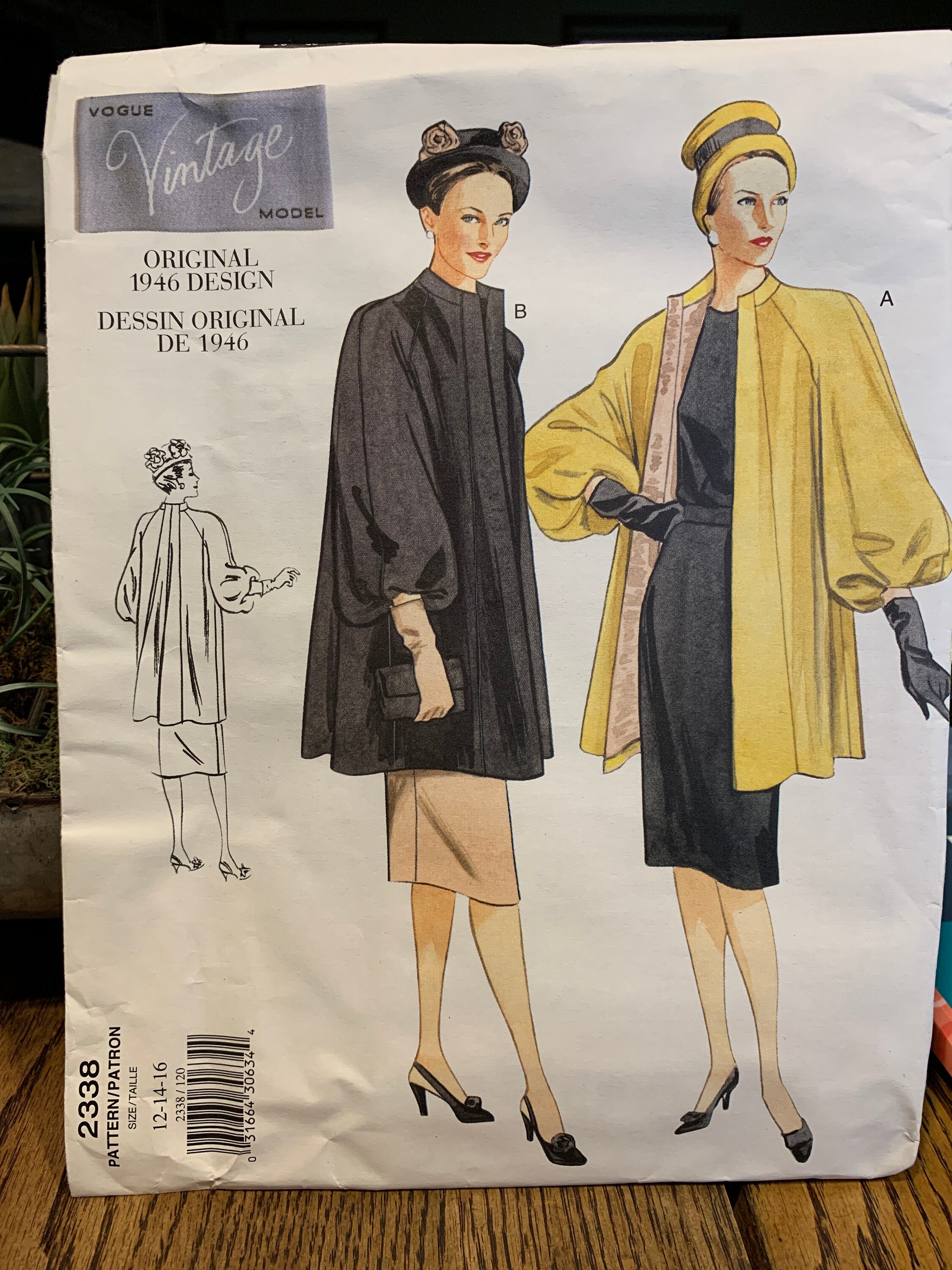 Vintage Vogue pattern original 1946 design pattern 2338 Etsy