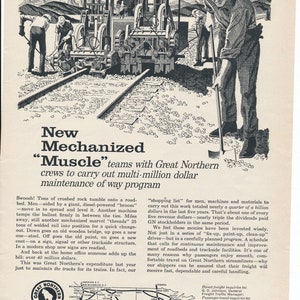 Great Northern Railway 3 Magazine Print Ads from the 1960&#39;s