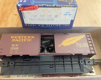 HOスケールゲージ 鉄道模型 ラウンドハウス ナンバー1069 ウェスタンパシフィック鉄道 40フィートボックスカー 新品キット