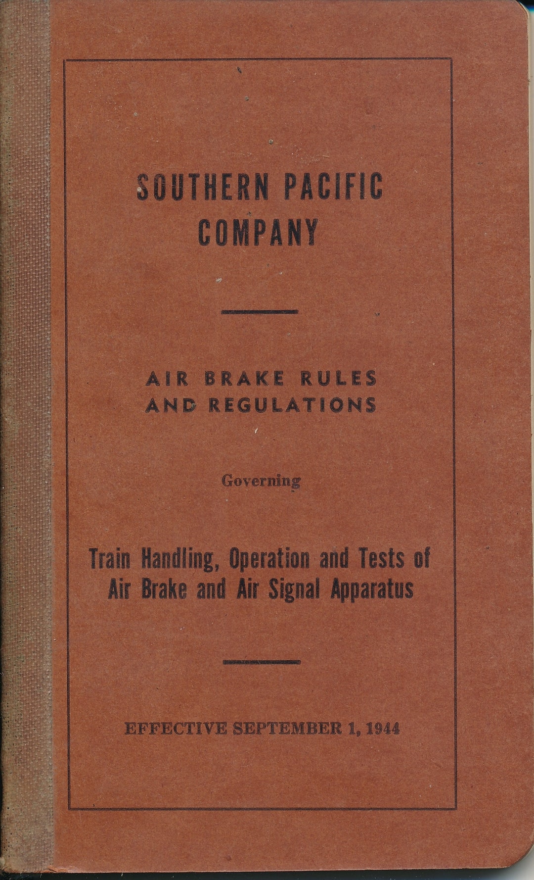 Southern Pacific Company Air Brake Rules and Regulations Etsy